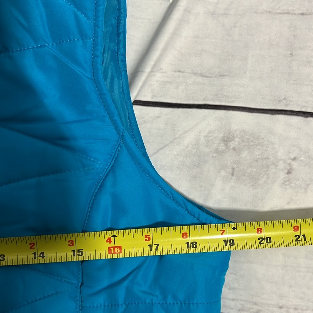New Directions Vest Womens Small Blue Quilted Style Front Pockets - Picture 3 of 6